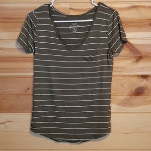 Army Green striped shirt